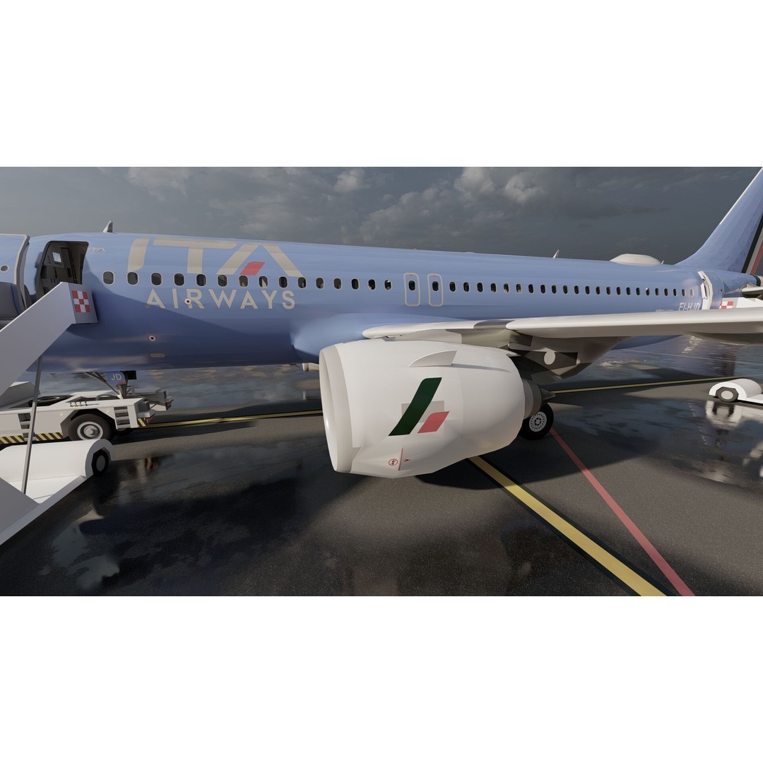 Airbus A320neo 3D Model – High Poly Aircraft, FBX, OBJ, Lumion Ready - View 12
