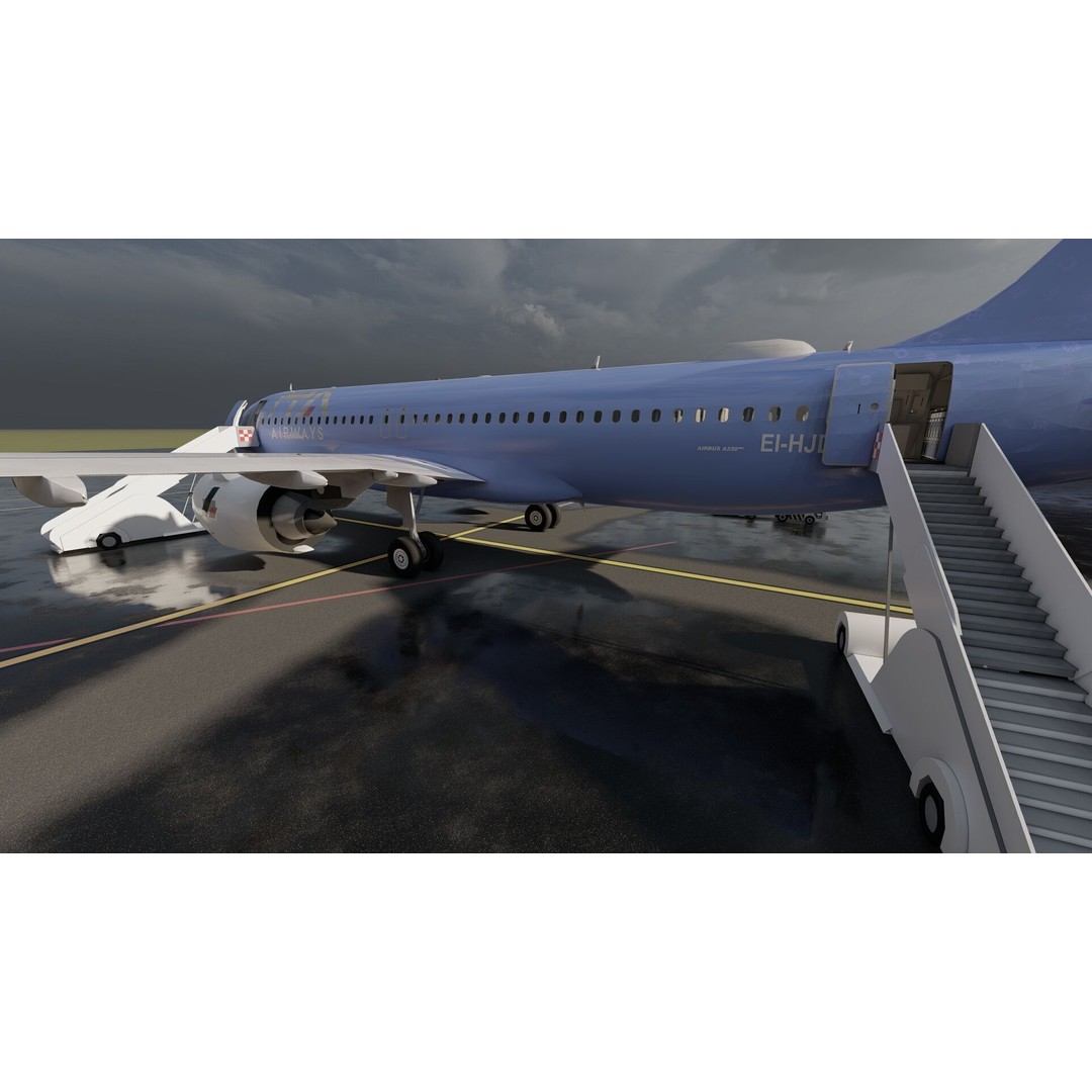 Airbus A320neo 3D Model – High Poly Aircraft, FBX, OBJ, Lumion Ready - View 13