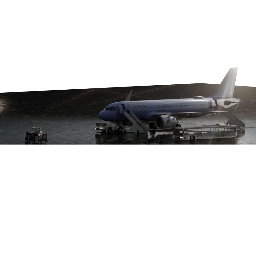 Airbus A320neo 3D Model – High Poly Aircraft, FBX, OBJ, Lumion Ready - View 3