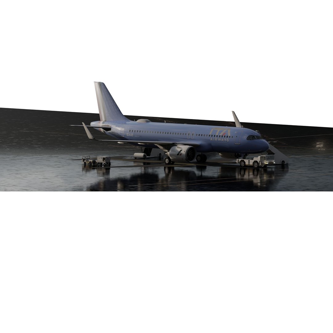 Airbus A320neo 3D Model – High Poly Aircraft, FBX, OBJ, Lumion Ready - View 5