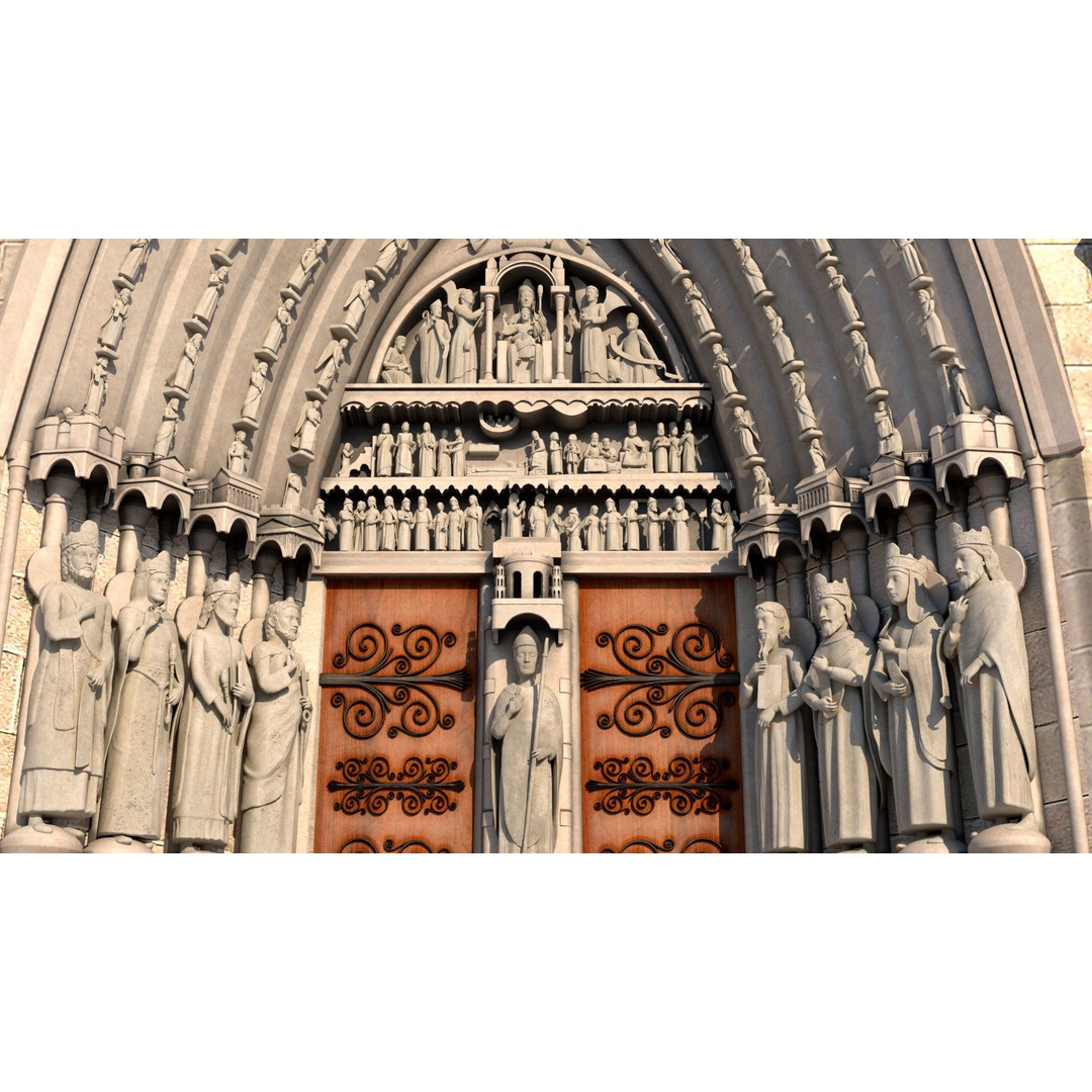 Cathedral Notre Dame de Paris 3D Model – PBR Exterior Asset, FBX - View 20