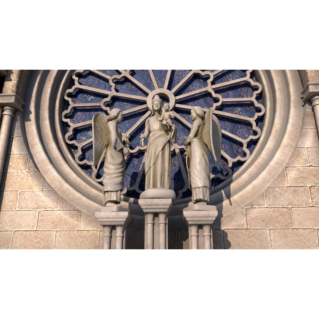 Cathedral Notre Dame de Paris 3D Model – PBR Exterior Asset, FBX - View 21
