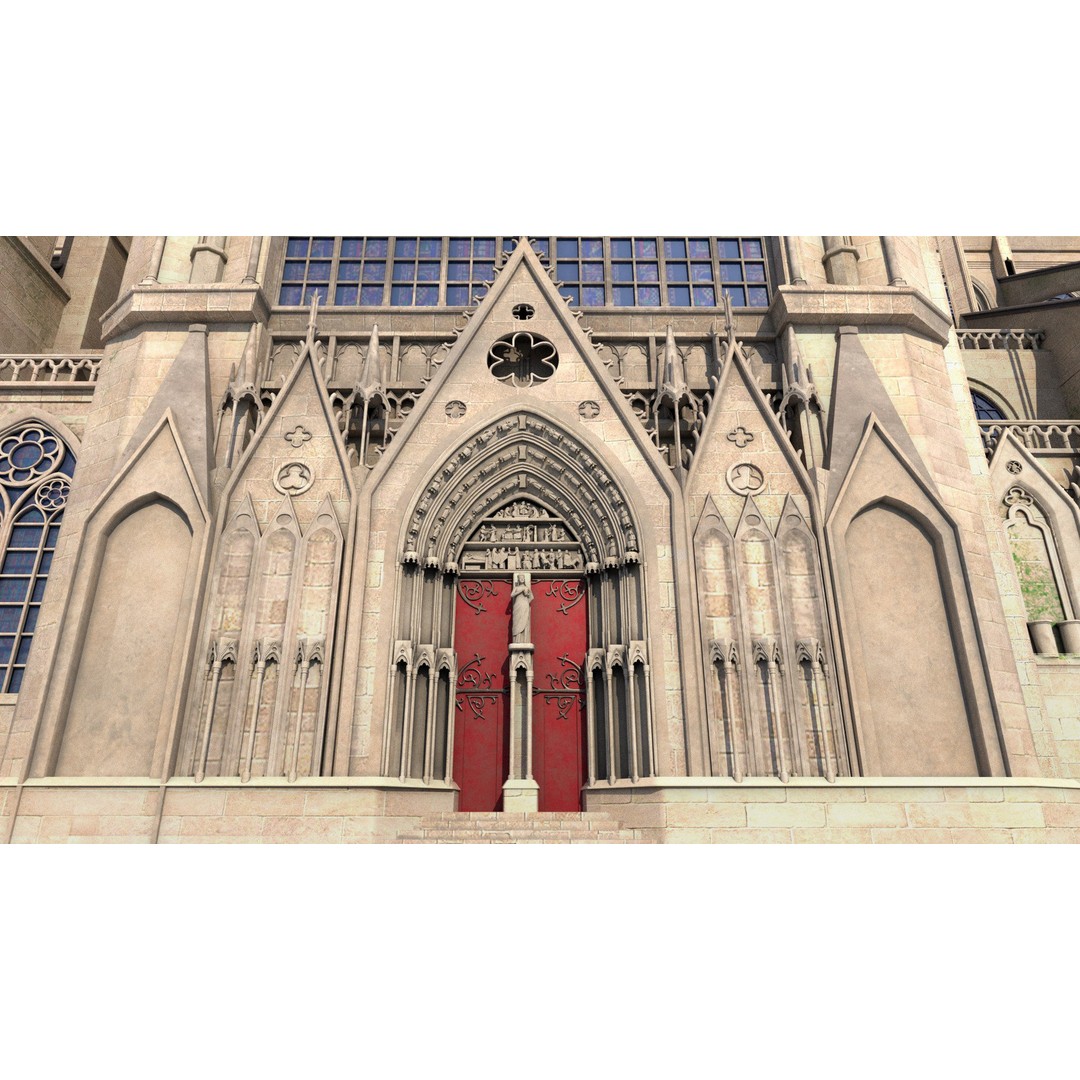 Cathedral Notre Dame de Paris 3D Model – PBR Exterior Asset, FBX - View 39
