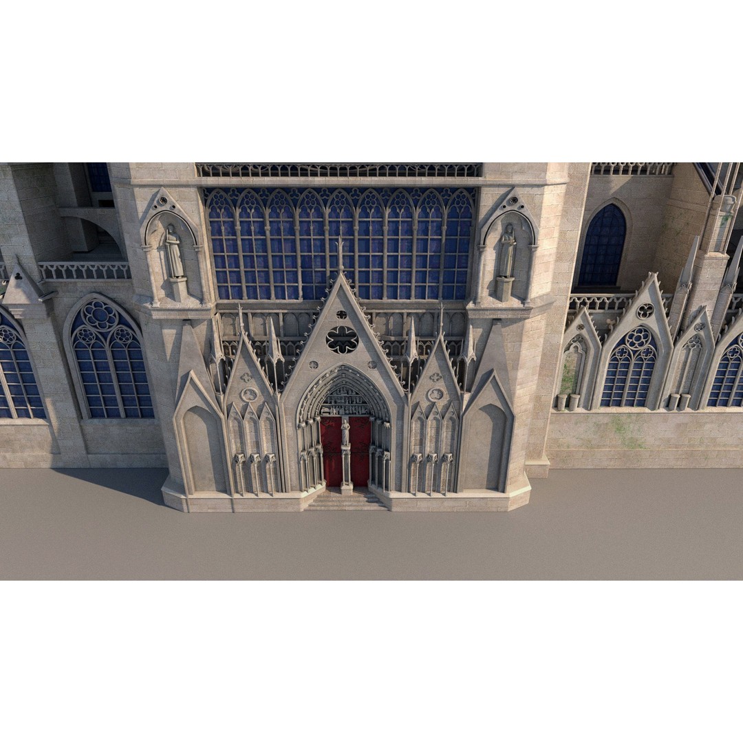 Cathedral Notre Dame de Paris 3D Model – PBR Exterior Asset, FBX - View 40