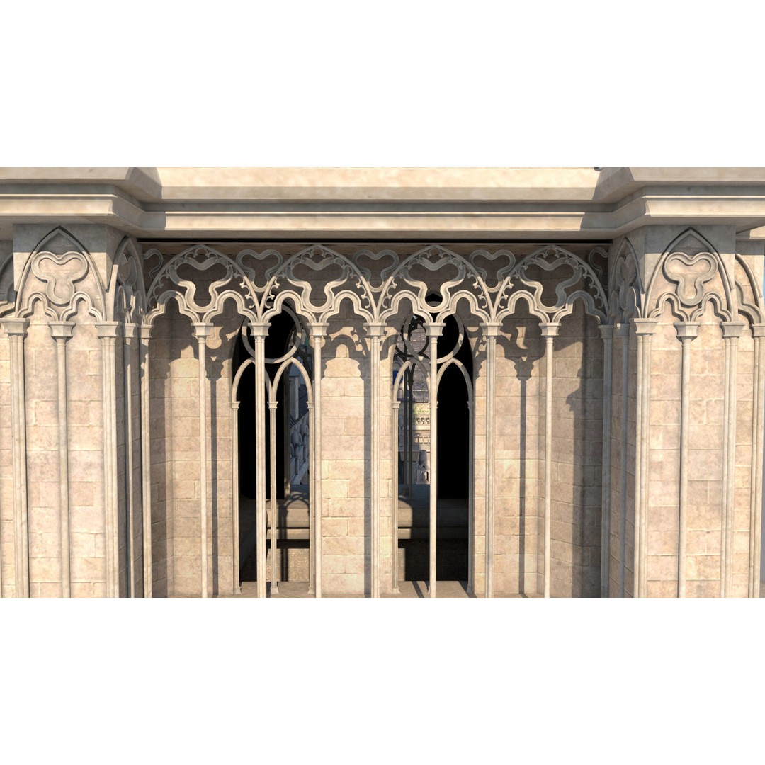 Cathedral Notre Dame de Paris 3D Model – PBR Exterior Asset, FBX - View 51