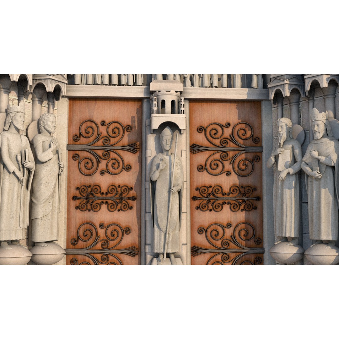 Cathedral Notre Dame de Paris 3D Model – PBR Exterior Asset, FBX - View 57