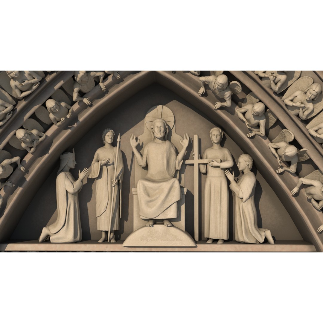 Cathedral Notre Dame de Paris 3D Model – PBR Exterior Asset, FBX - View 63