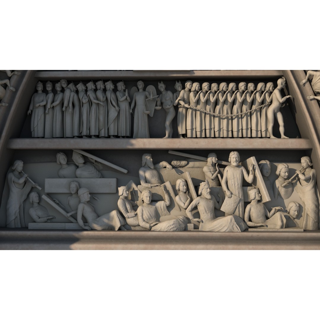 Cathedral Notre Dame de Paris 3D Model – PBR Exterior Asset, FBX - View 64