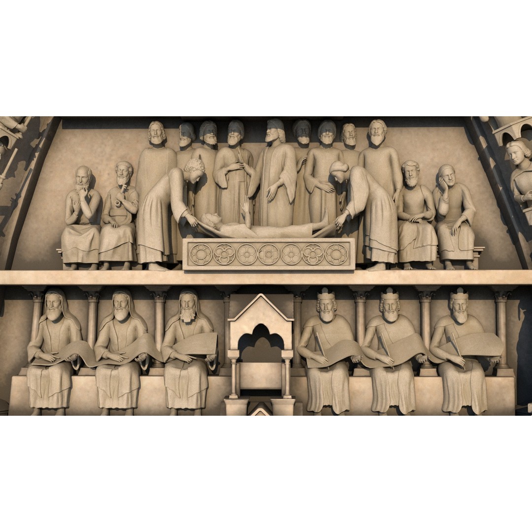 Cathedral Notre Dame de Paris 3D Model – PBR Exterior Asset, FBX - View 68