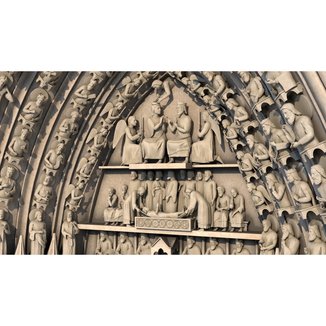 Cathedral Notre Dame de Paris 3D Model – PBR Exterior Asset, FBX - View 69