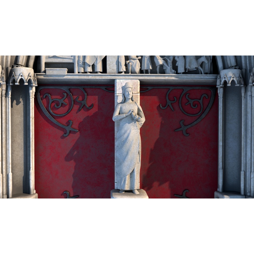 Cathedral Notre Dame de Paris 3D Model – PBR Exterior Asset, FBX - View 76