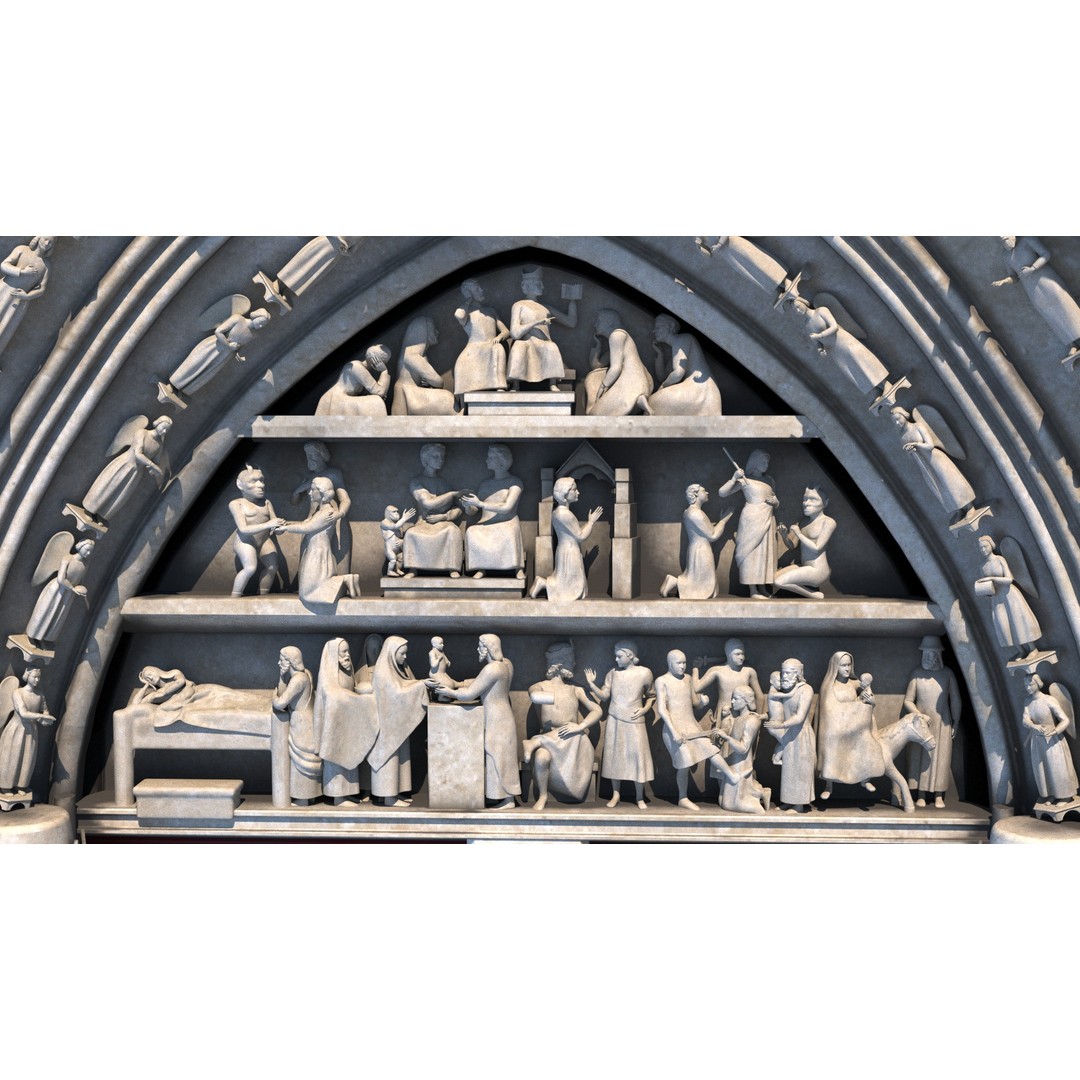 Cathedral Notre Dame de Paris 3D Model – PBR Exterior Asset, FBX - View 77