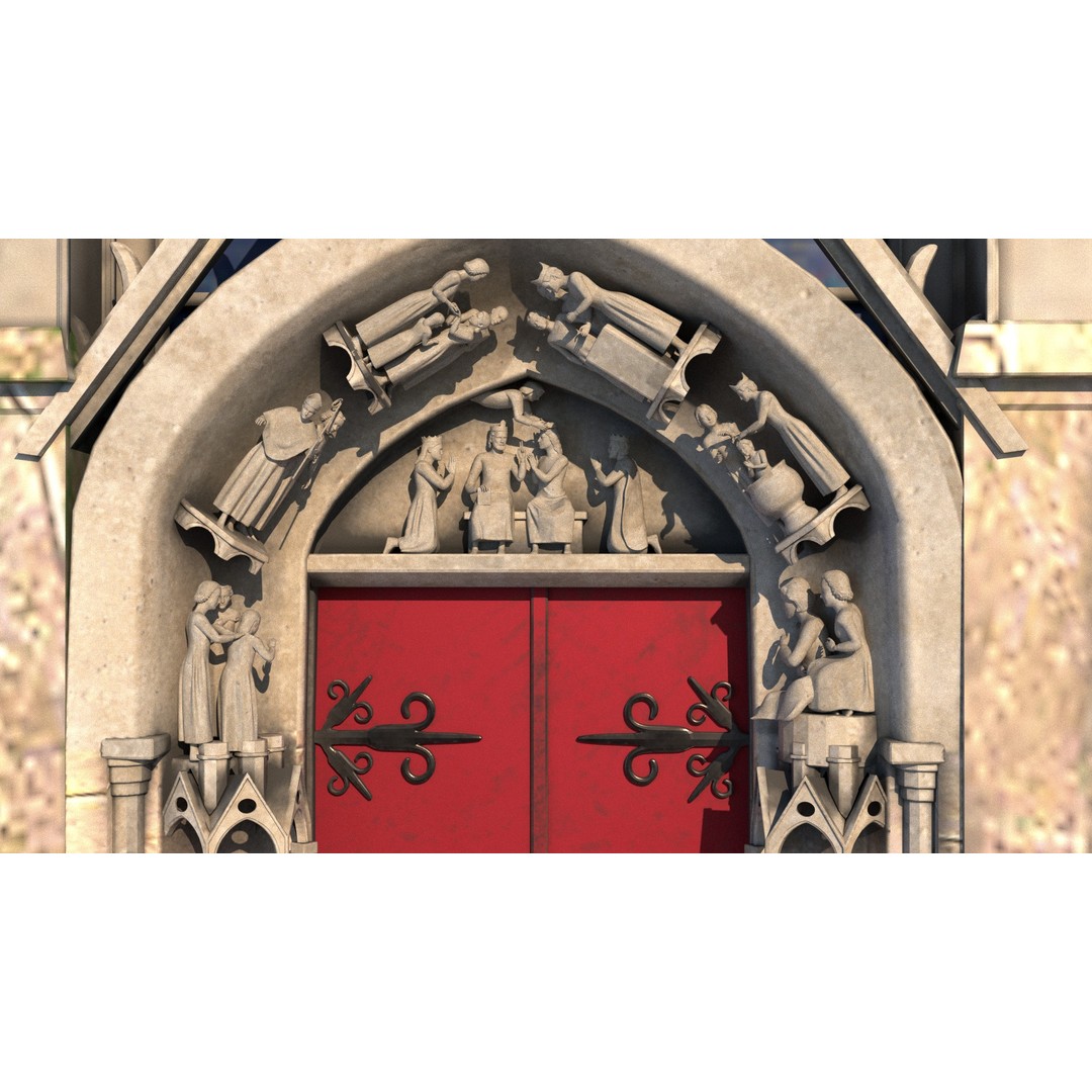 Cathedral Notre Dame de Paris 3D Model – PBR Exterior Asset, FBX - View 78