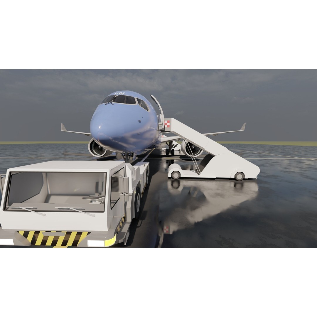 Airbus A220-300 3D Model – Detailed Commercial Aircraft, FBX & OBJ - View 13