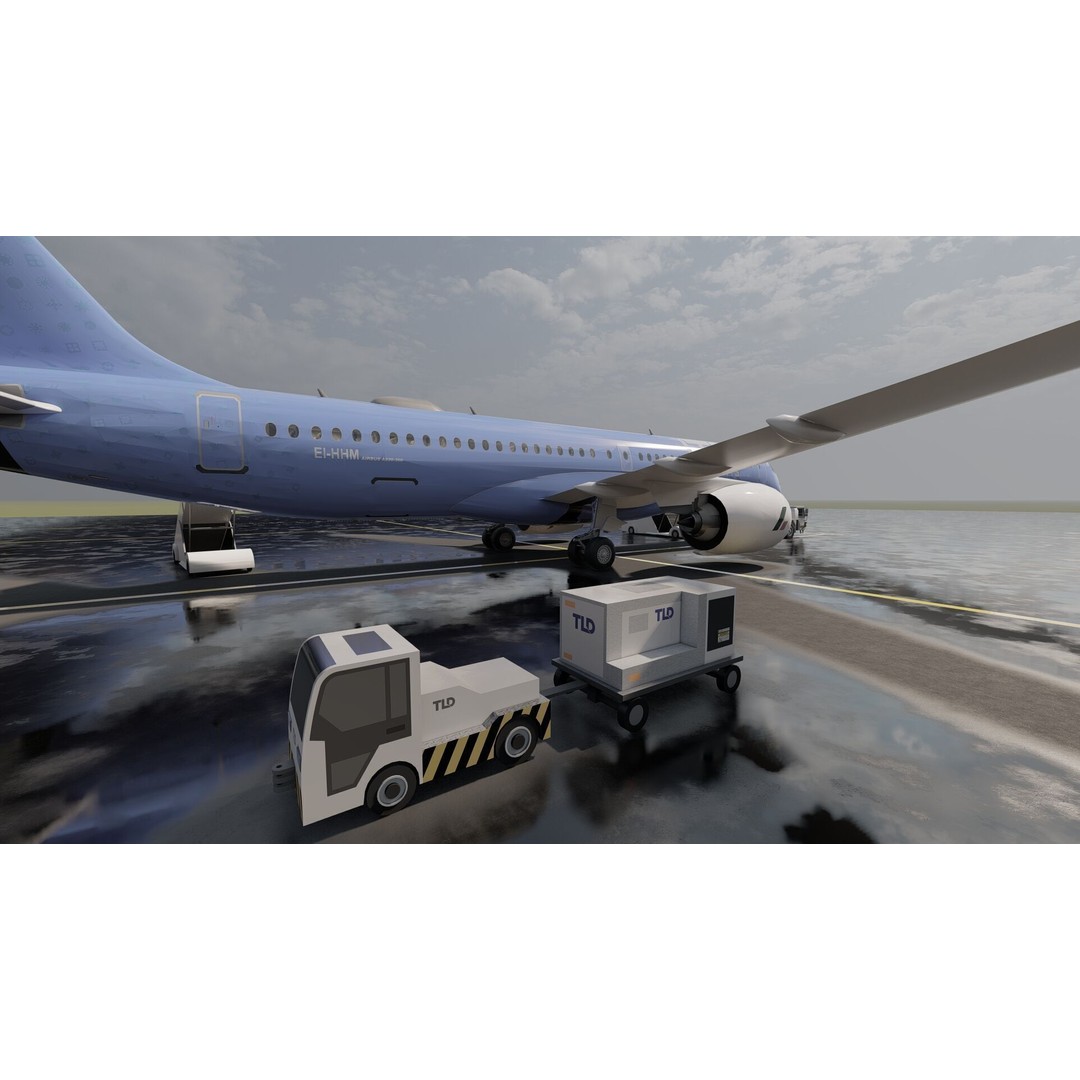 Airbus A220-300 3D Model – Detailed Commercial Aircraft, FBX & OBJ - View 17