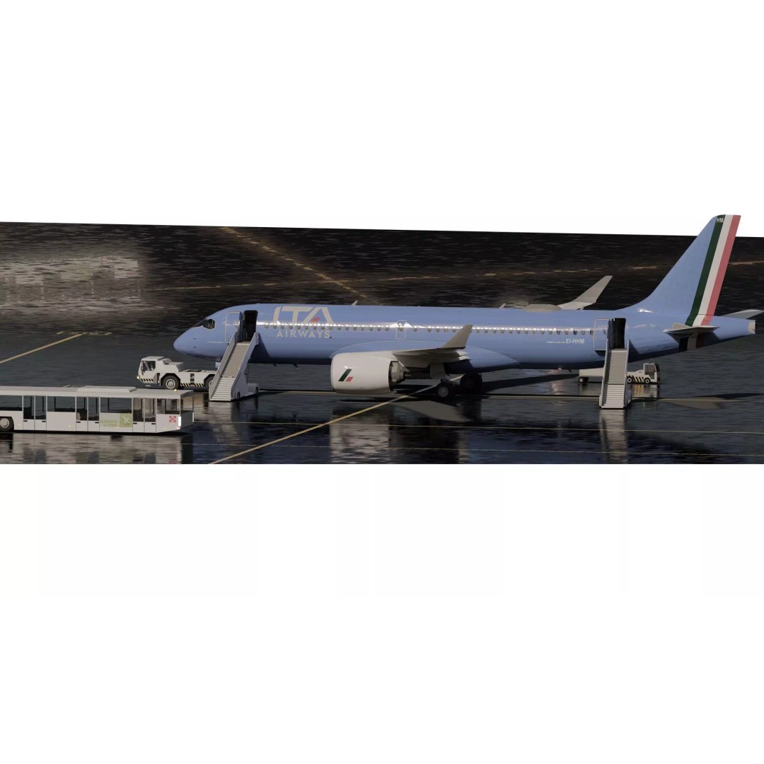 Airbus A220-300 3D Model – Detailed Commercial Aircraft, FBX & OBJ - View 2