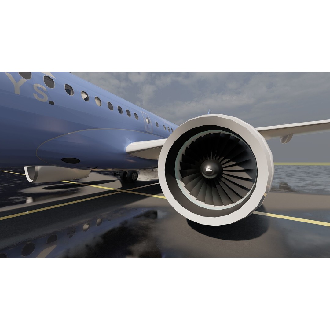 Airbus A220-300 3D Model – Detailed Commercial Aircraft, FBX & OBJ - View 20