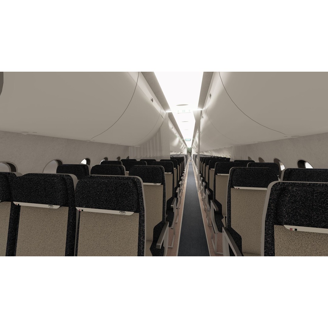 Airbus A220-300 3D Model – Detailed Commercial Aircraft, FBX & OBJ - View 23