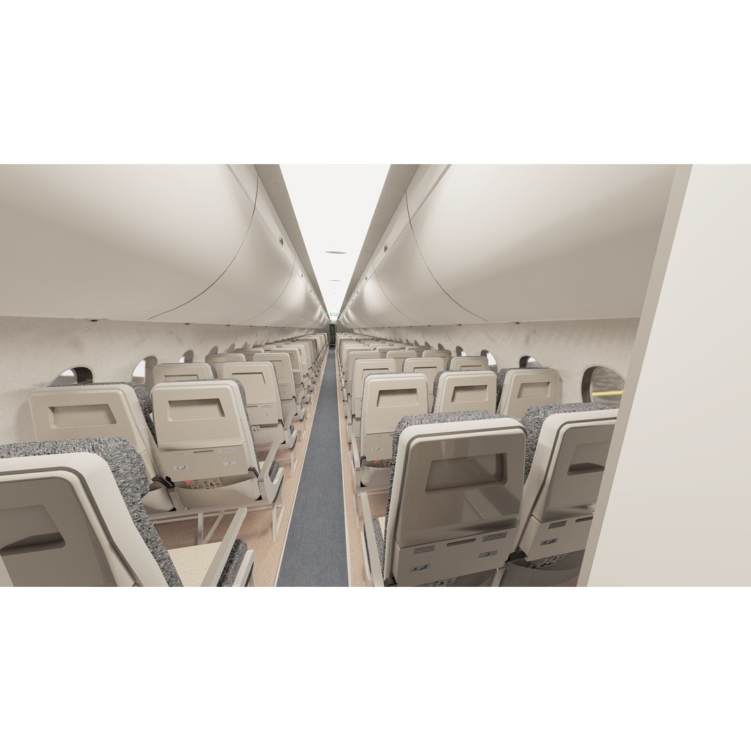 Airbus A220-300 3D Model – Detailed Commercial Aircraft, FBX & OBJ - View 28