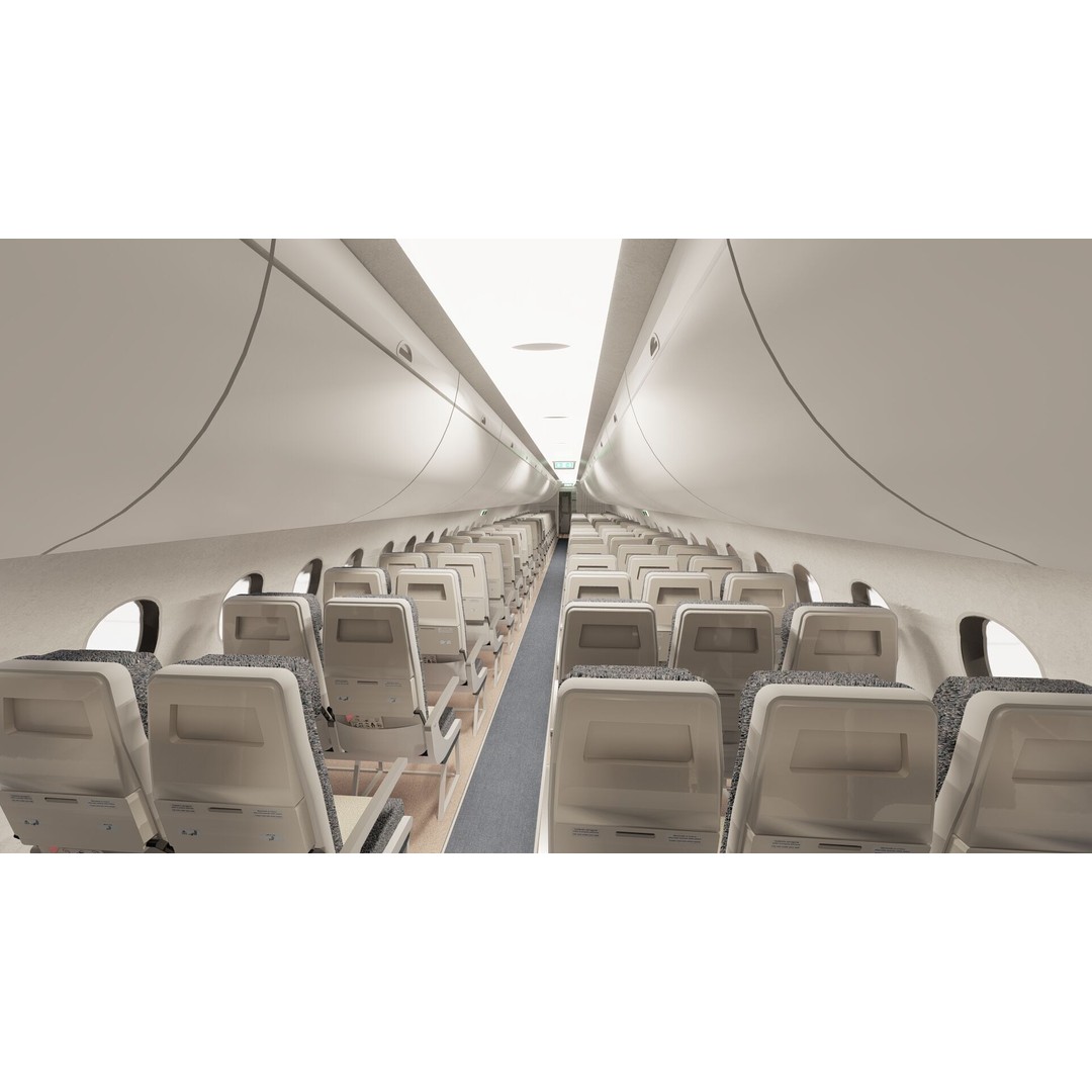 Airbus A220-300 3D Model – Detailed Commercial Aircraft, FBX & OBJ - View 29