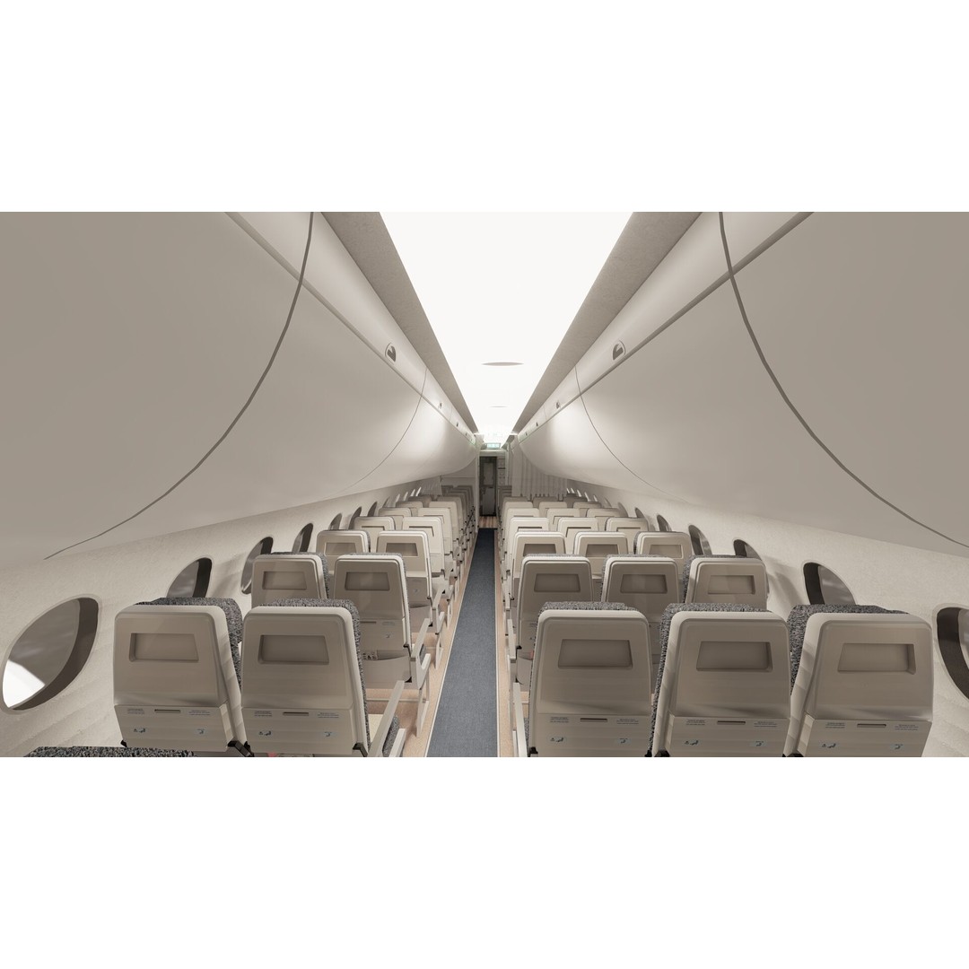 Airbus A220-300 3D Model – Detailed Commercial Aircraft, FBX & OBJ - View 30