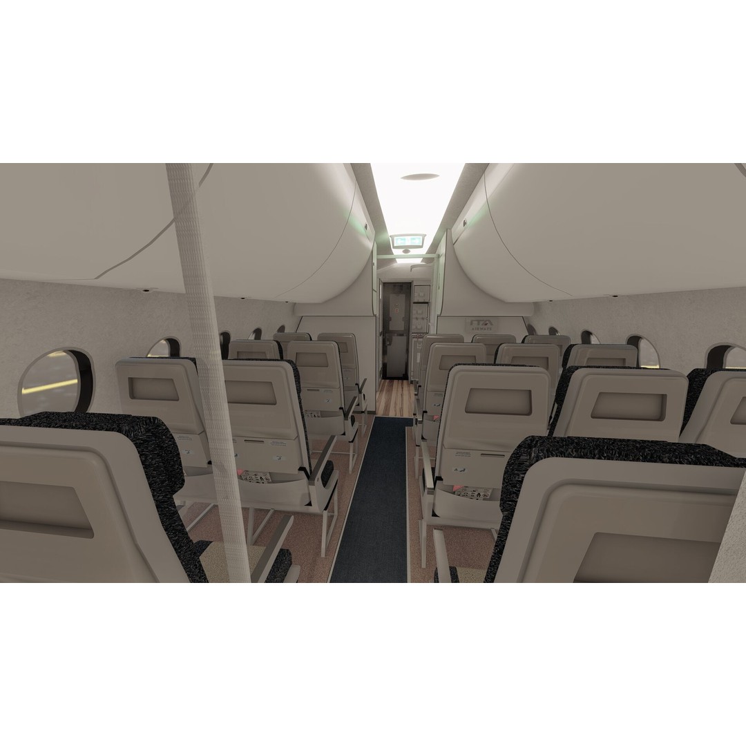Airbus A220-300 3D Model – Detailed Commercial Aircraft, FBX & OBJ - View 31