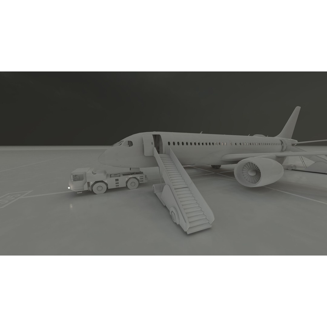 Airbus A220-300 3D Model – Detailed Commercial Aircraft, FBX & OBJ - View 33