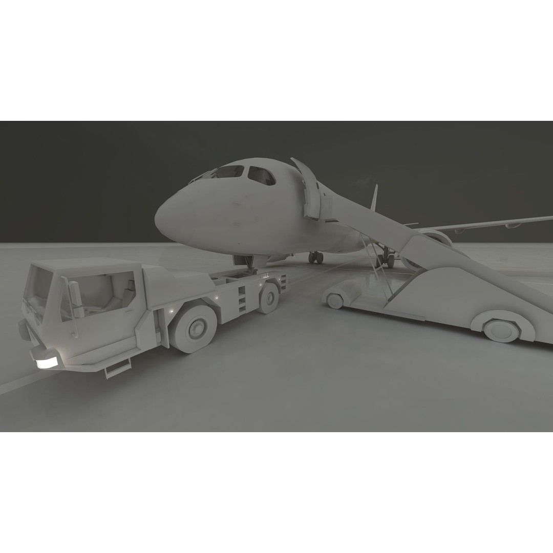 Airbus A220-300 3D Model – Detailed Commercial Aircraft, FBX & OBJ - View 34