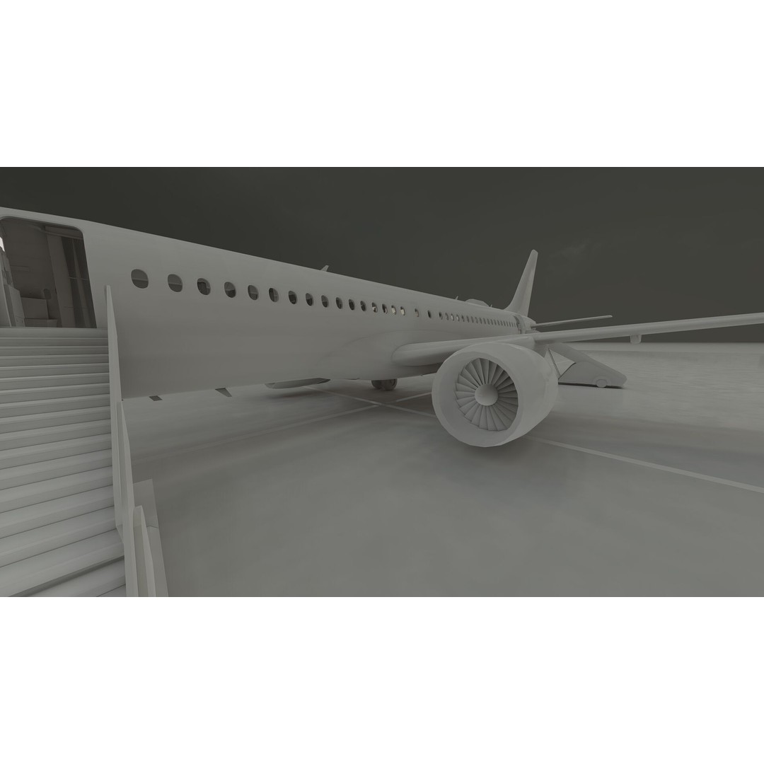 Airbus A220-300 3D Model – Detailed Commercial Aircraft, FBX & OBJ - View 36