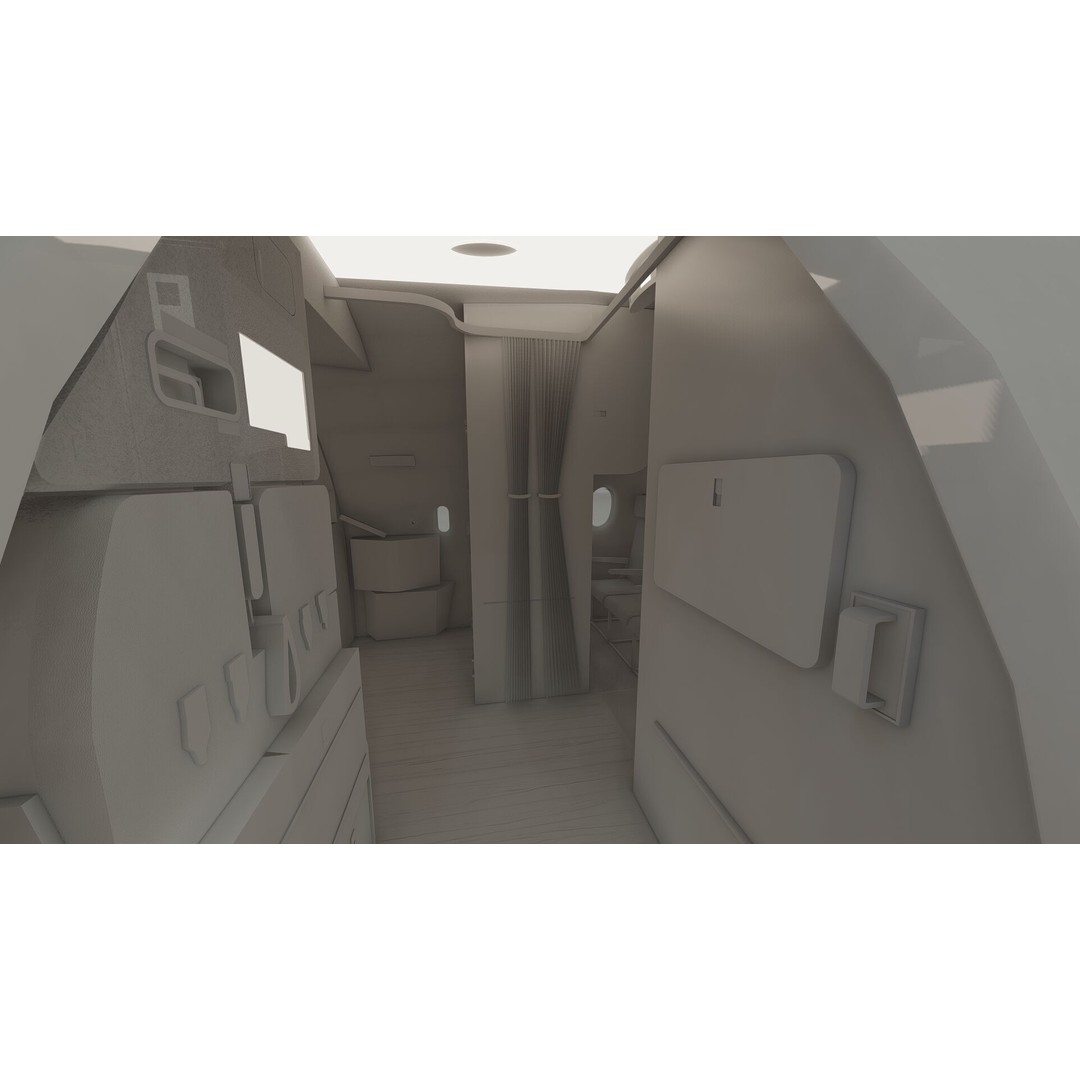 Airbus A220-300 3D Model – Detailed Commercial Aircraft, FBX & OBJ - View 37