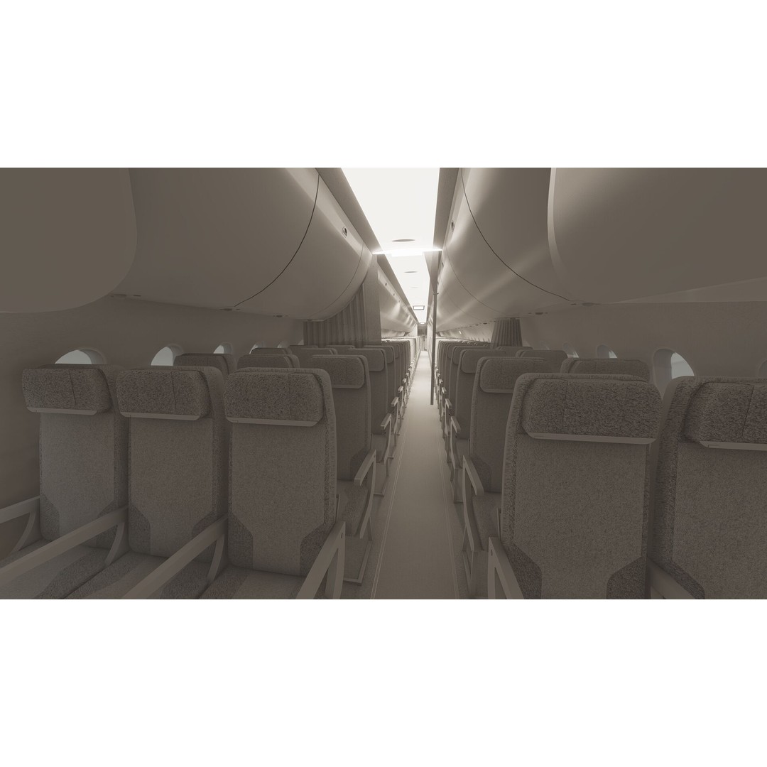 Airbus A220-300 3D Model – Detailed Commercial Aircraft, FBX & OBJ - View 38