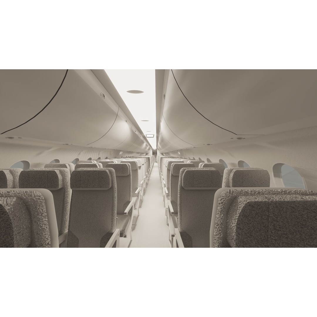 Airbus A220-300 3D Model – Detailed Commercial Aircraft, FBX & OBJ - View 39