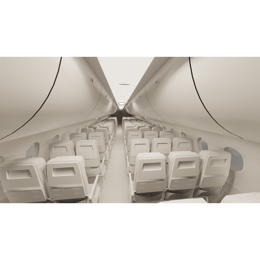 Airbus A220-300 3D Model – Detailed Commercial Aircraft, FBX & OBJ - View 40
