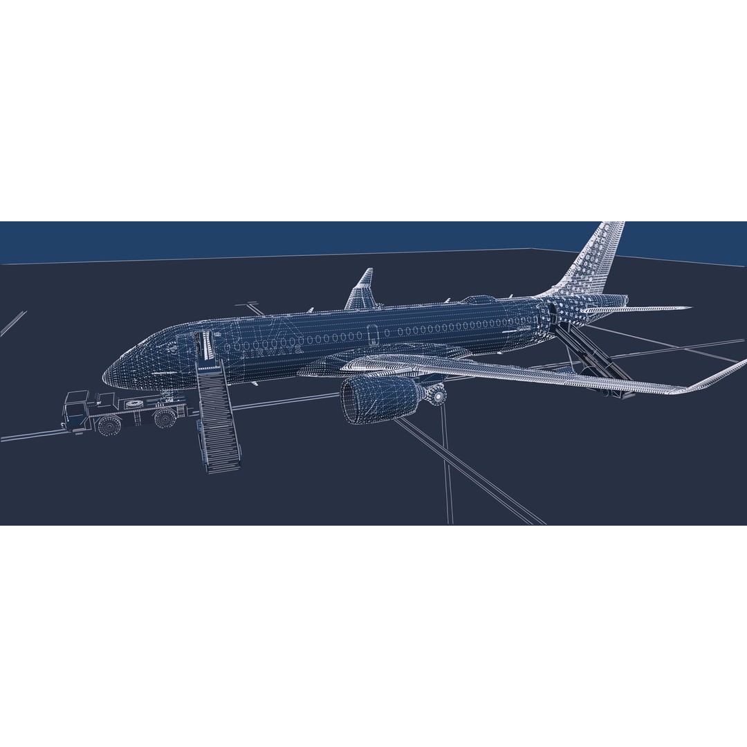 Airbus A220-300 3D Model – Detailed Commercial Aircraft, FBX & OBJ - View 43
