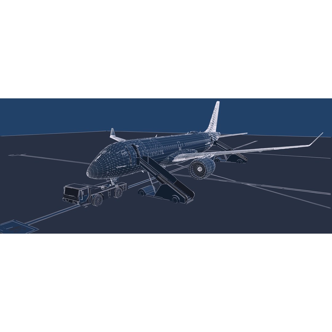 Airbus A220-300 3D Model – Detailed Commercial Aircraft, FBX & OBJ - View 44
