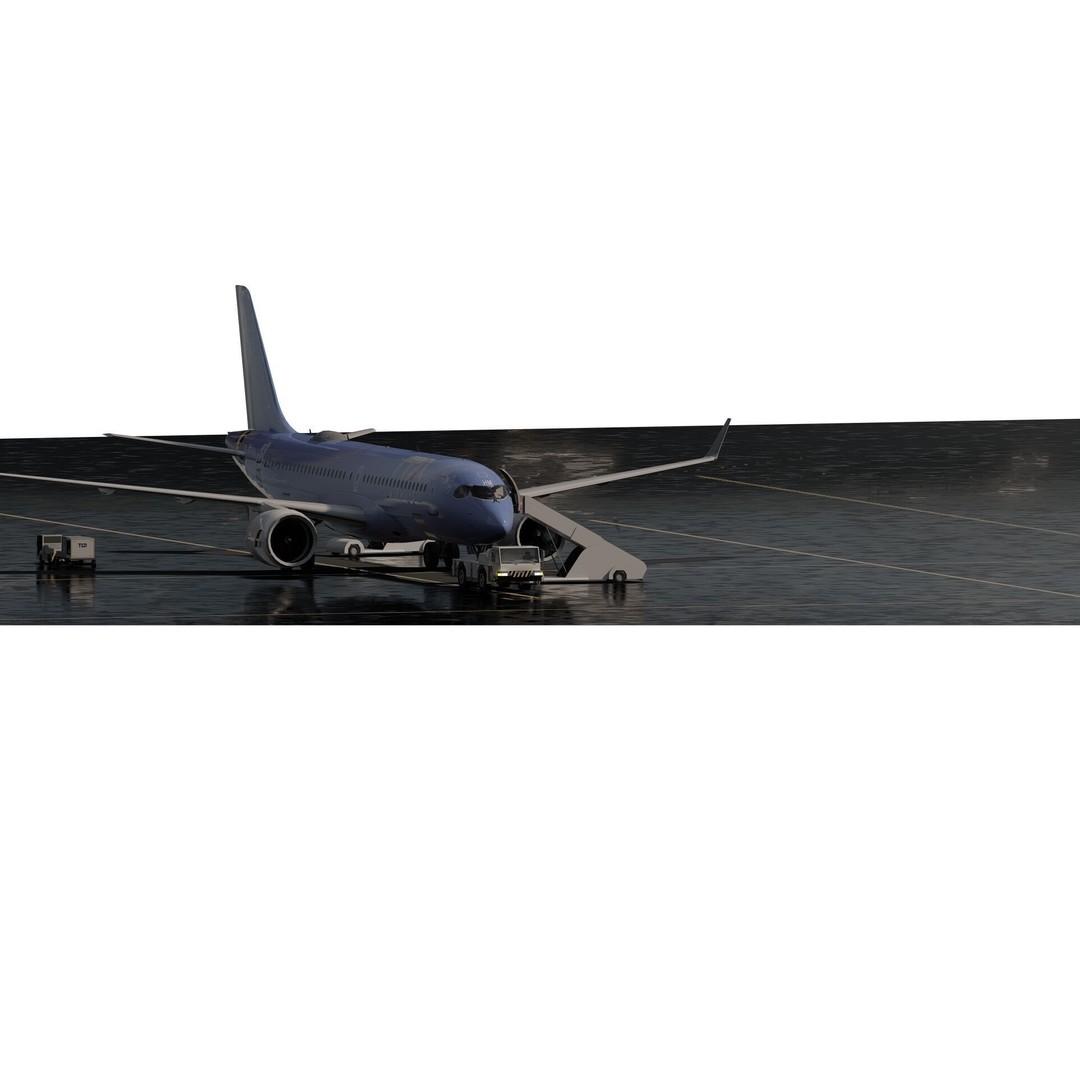 Airbus A220-300 3D Model – Detailed Commercial Aircraft, FBX & OBJ - View 5