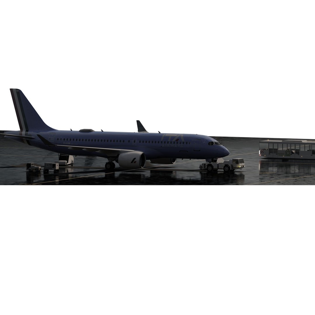 Airbus A220-300 3D Model – Detailed Commercial Aircraft, FBX & OBJ - View 6