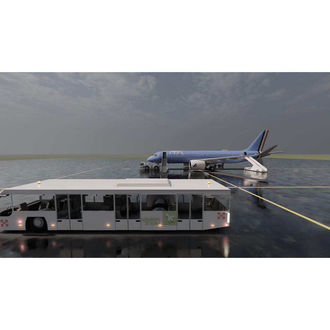 Airbus A220-300 3D Model – Detailed Commercial Aircraft, FBX & OBJ - View 8