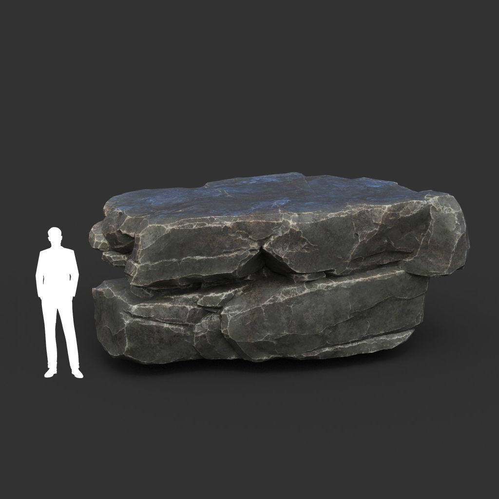 Modular Rock 3D Model – Low Poly PBR Asset for Games, FBX, OBJ - View 11