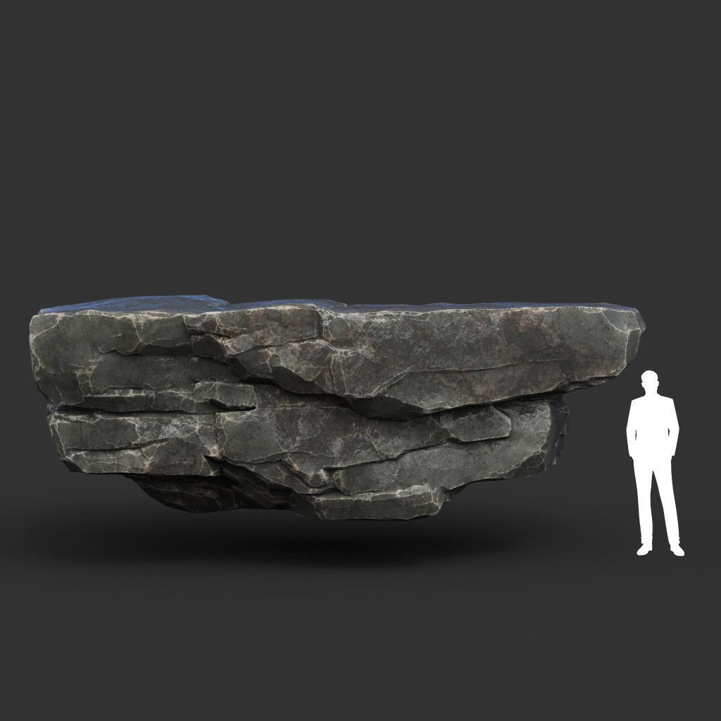 Modular Rock 3D Model – Low Poly PBR Asset for Games, FBX, OBJ - View 15