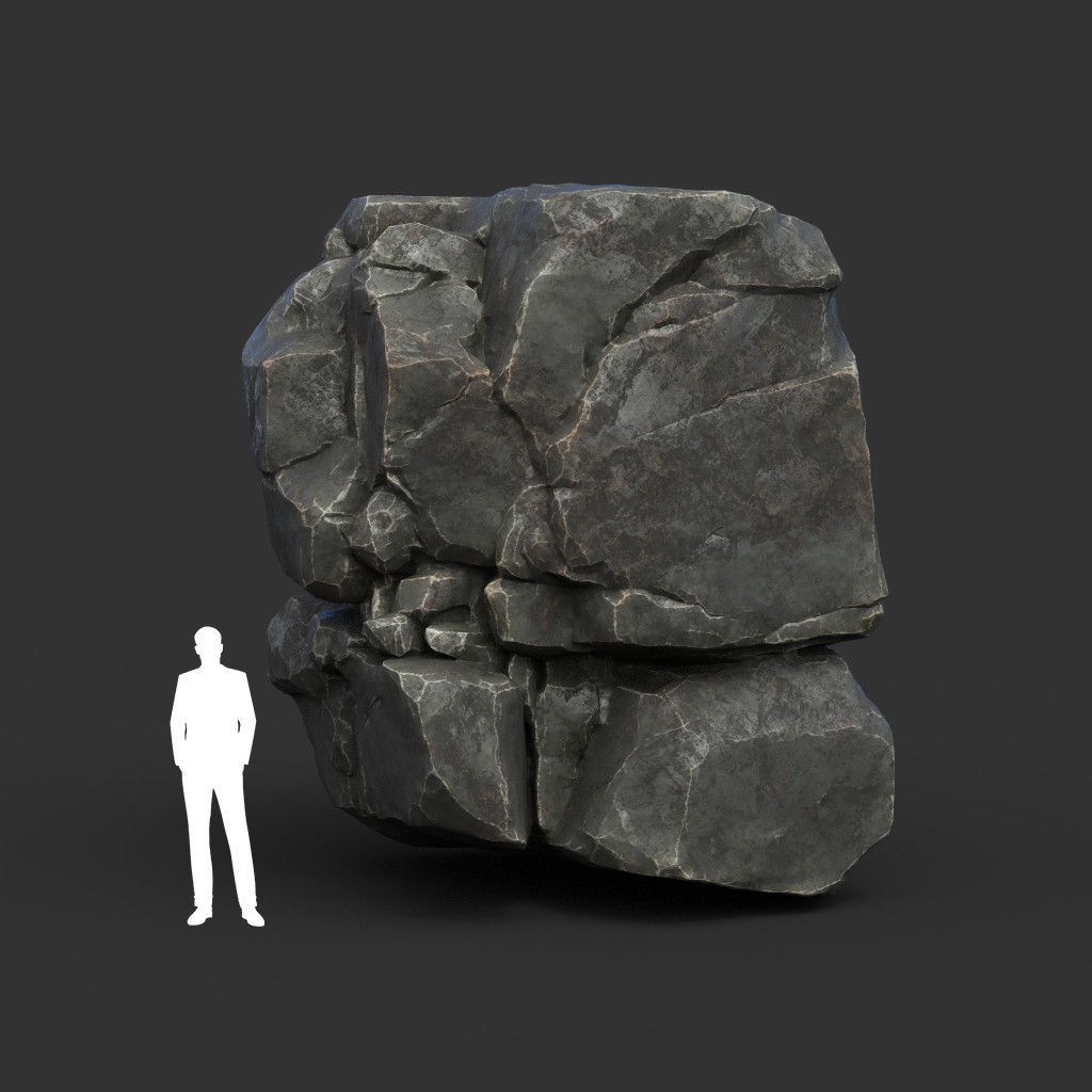 Modular Rock 3D Model – Low Poly PBR Asset for Games, FBX, OBJ - View 17