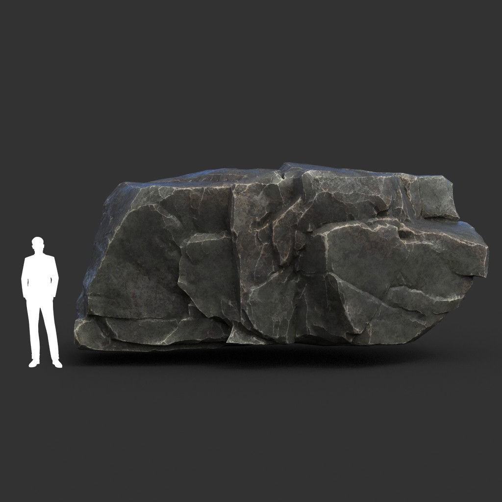 Modular Rock 3D Model – Low Poly PBR Asset for Games, FBX, OBJ - View 21