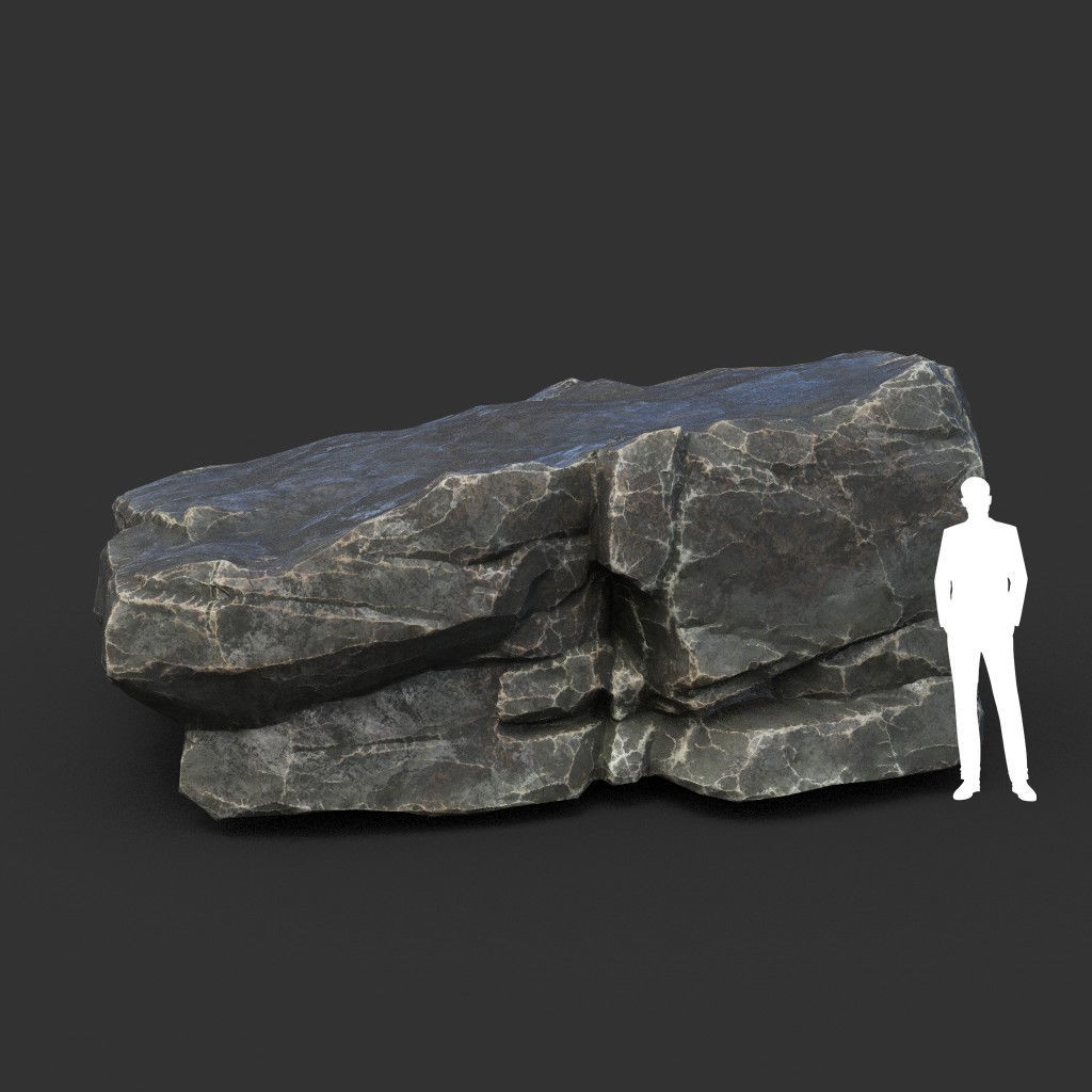 Modular Rock 3D Model – Low Poly PBR Asset for Games, FBX, OBJ - View 5
