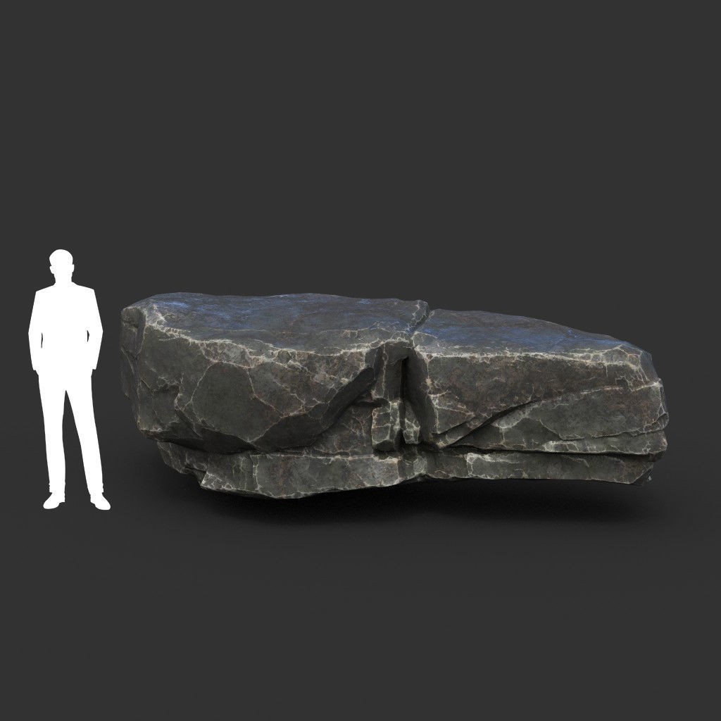 Modular Rock 3D Model – Low Poly PBR Asset for Games, FBX, OBJ - View 9