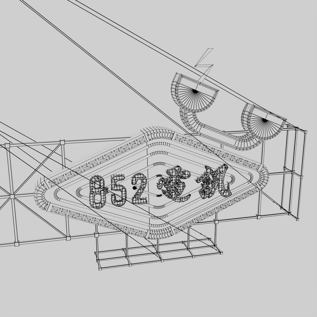 Hong Kong Neon Signboard 3D Model – PBR Textures, Blender, FBX - View 26
