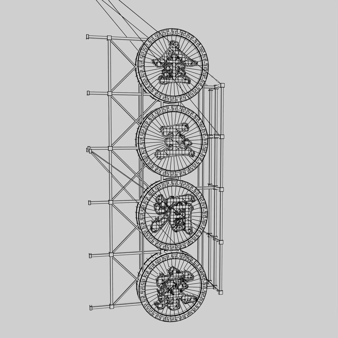 Hong Kong Neon Signboard 3D Model – PBR Textures, Blender, FBX - View 82