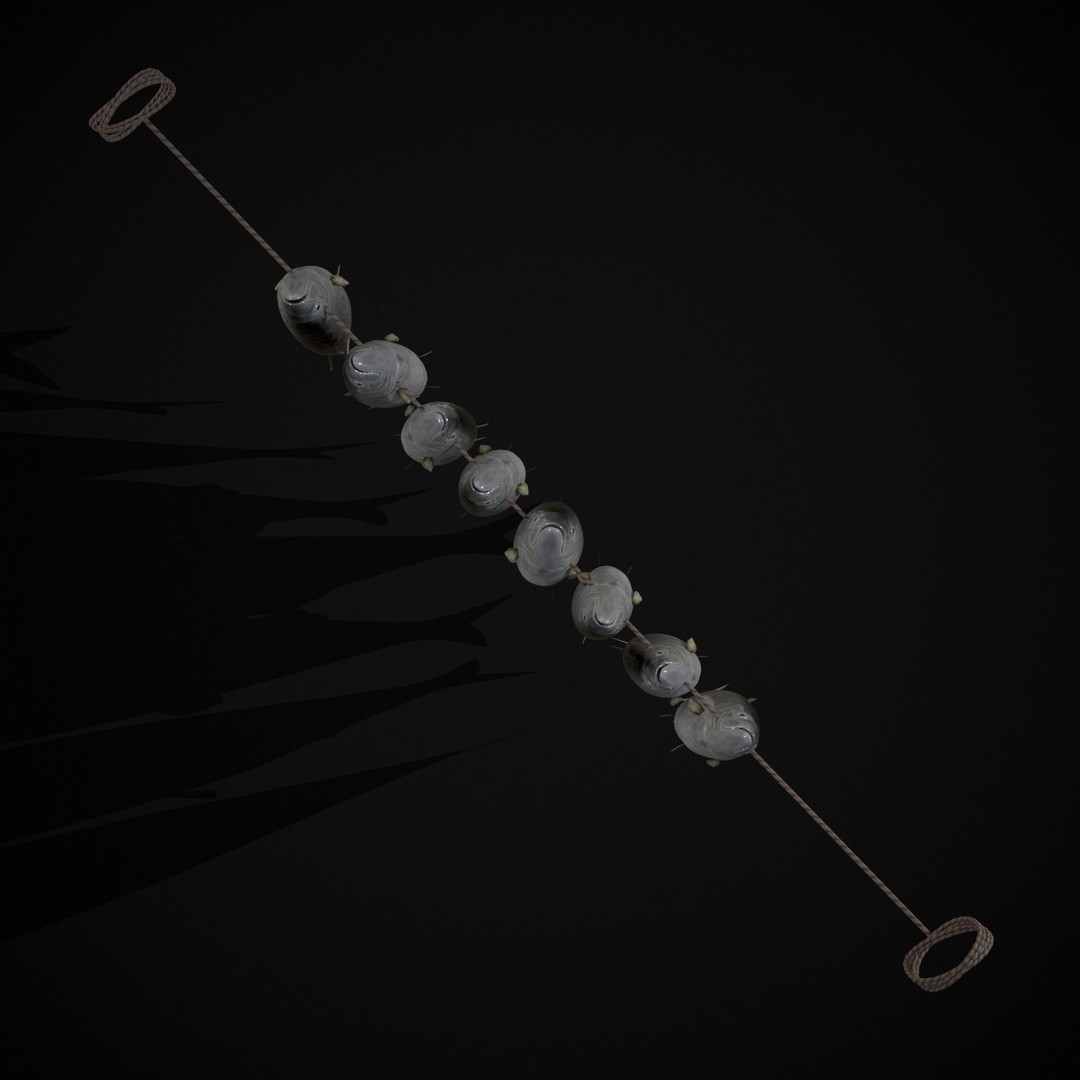 Hanging Herring Fish 3D Model – Low Poly PBR Asset, FBX & OBJ - View 16