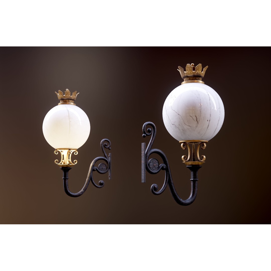 Victorian Street Lantern 3D Model – Low Poly Game Asset, FBX - View 16