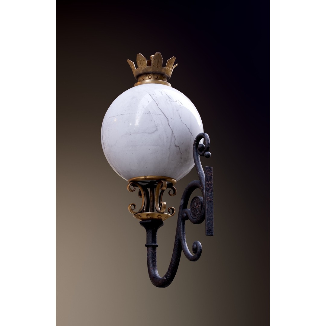 Victorian Street Lantern 3D Model – Low Poly Game Asset, FBX - View 18