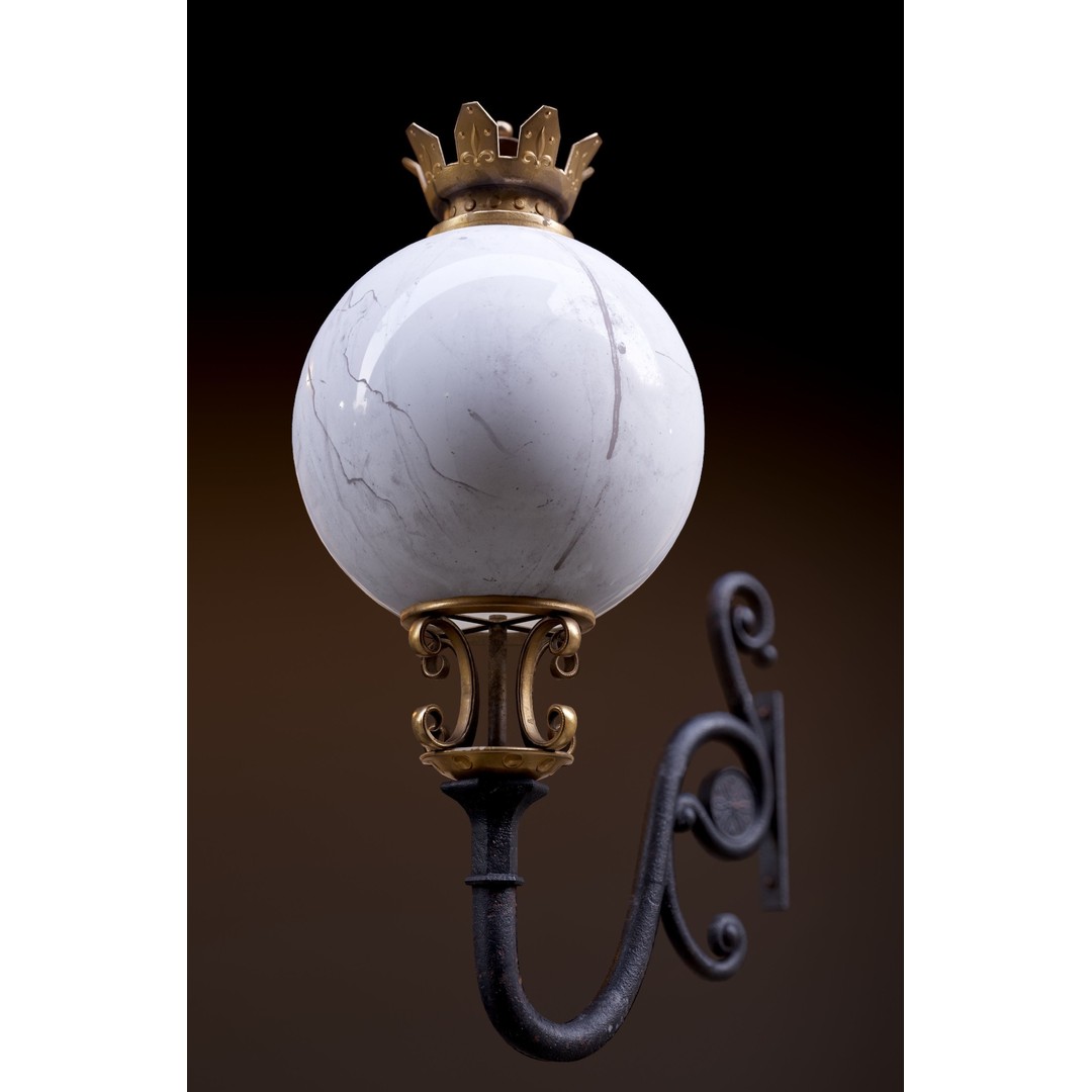 Victorian Street Lantern 3D Model – Low Poly Game Asset, FBX - View 4